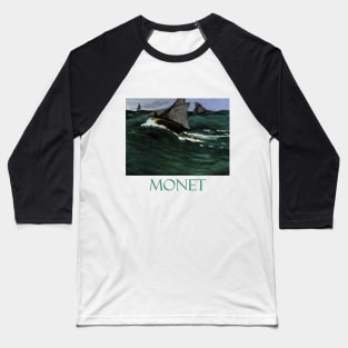 The Green Wave (1866) by Claude Monet Baseball T-Shirt